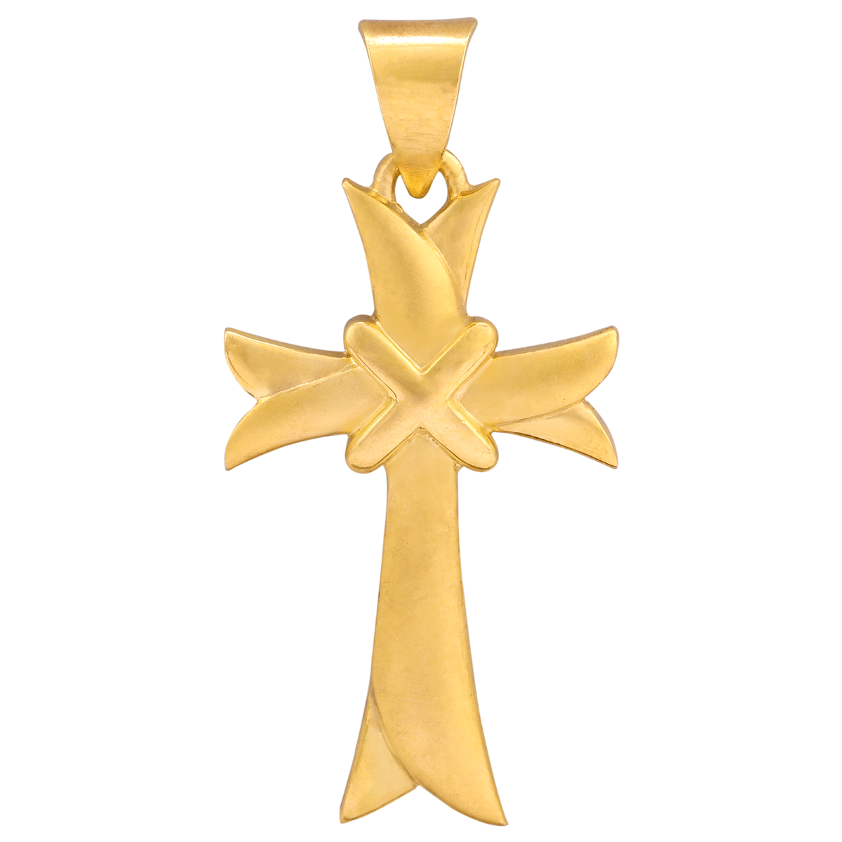 Sleek Holy Cross Gold Pendant | GRT Oriana