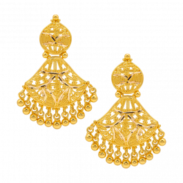 Buy Chand Bali Pattern Hangings Gold Earrings Gold Earrings