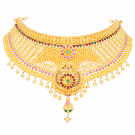 Booming Show Stopper Floral Gold Chokers