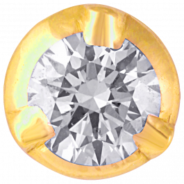 Sparkling Single Stone Diamond Nosepin