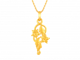 Endearing Gold Flowers Pendant