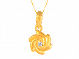 Delicate swirl gold pendant