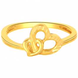 Gleaming Love Hearts Gold Ring
