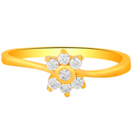 Fashionable Floral Shaped Gold Ring