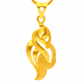 Attractive Wave Design Gold Pendant