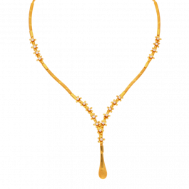Fantastic Floral Designed Gold Necklace