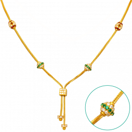 Splendid Cubic Shaped Gold Necklace
