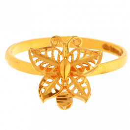 Beauty Butterfly Designed Gold Ring