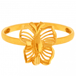 Pretty Butterfly Shaped Gold Ring