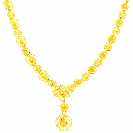 Cute Chakra Design with Thread Type Gold Necklace