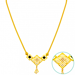 Dangling Geometric Shape Gold Necklace