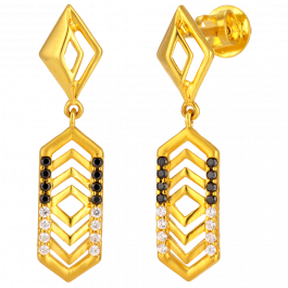 Stunning Arrow Design Gold Earrings
