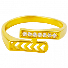 Stylish Arrow Symbol Gold Ring