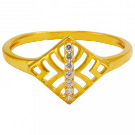 Classic Rhombus Design Gold Ring