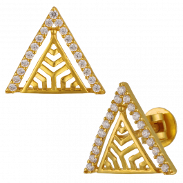 Amazing Triangle Gold Earrings