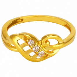Astonishing Glamour Leaf Gold Ring