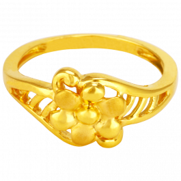 Glamorous Delight Floral Gold Ring
