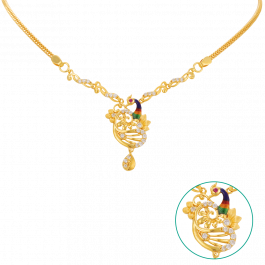 Stylish Mayuri Peacock Gold Necklace