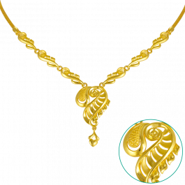 Precious Dancing Heart Stylish Gold Necklace
