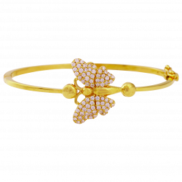 Delicate Stones Butterfly Gold Bracelet