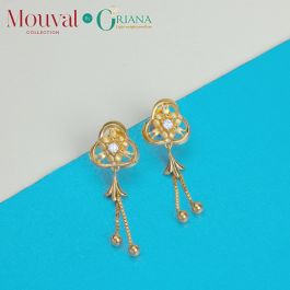 Magnificant Mouval Collection Gold Earrings