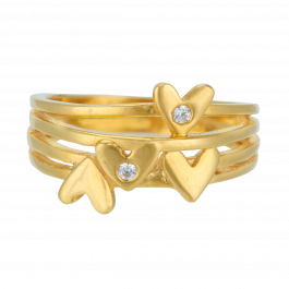Magnanimous Romantic Heart Gold Rings