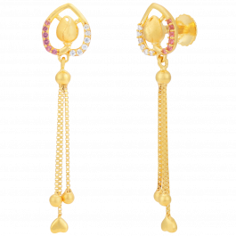 Adorable Blooming Love Drops Gold Earrings