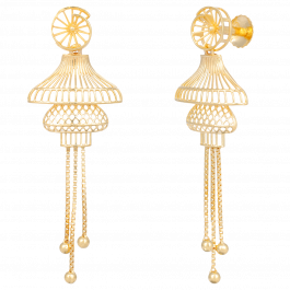 Dazzling Chakra Design Gold Earrings