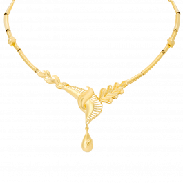 Classic Semi Floral Gold Necklaces