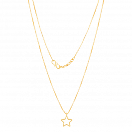 Matt Finish Twinkle Star Gold Necklaces