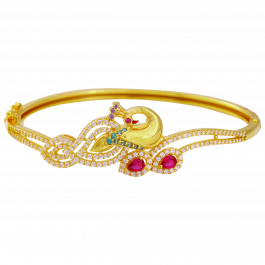 Glorious Royal Peacock Gold Bracelets