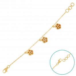 Glowing Pretty Floral Baby Gold Bracelets