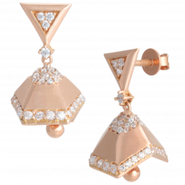 Attractive Geometrical Rose Gold Earrings