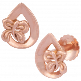 Dainty Sleek Butterfly Rose Gold Earrings