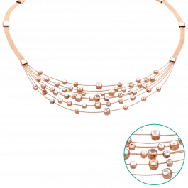 Spectacular Sleek Chic Solid Beads Rose Gold Necklaces 