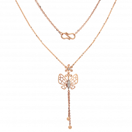 Vibrant Sleek Butterfly Rose Gold Necklaces