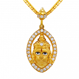 Gold 22KT Hanuman Pendant