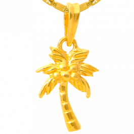 Stylish Coconut Tree Gold Pendant