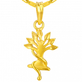 Trendy Tree Gold Pendant