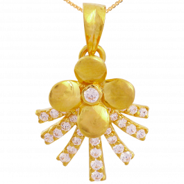 Beloved Shiny Floral Gold Pendant