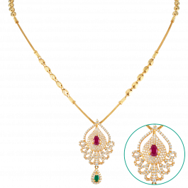 Mesmerizing Pear Design Gold Necklace