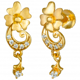 Astonishing Floral Beauty Gold Earrings