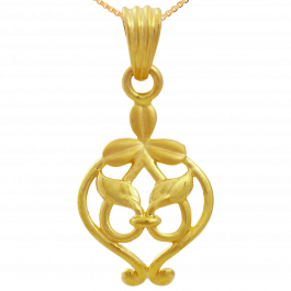 Delightful Heart Design Gold Pendant