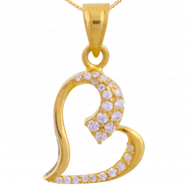 Fashionable Stylish Heart Gold Pendant