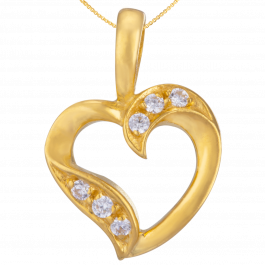Elegant Valentine Heart Gold Pendant