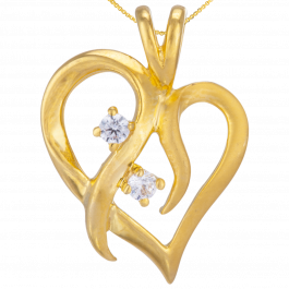 Beautiful Valentine Heart Gold Pendant