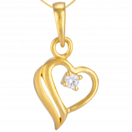 Messengaer Of Love Valentine Heart Gold Pendant