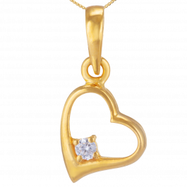Lovely Charming Valentine Heart Gold Pendant