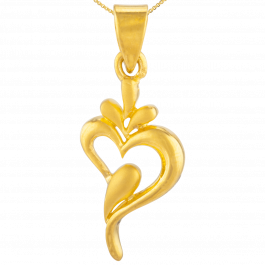Stylish Pretty Valentine Heart Gold Pendant