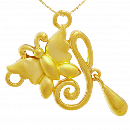 Pleasant Butterfly Gold Pendant